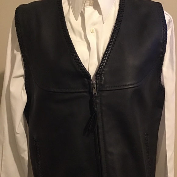🔥🔥Harley Davidson, smooth leather vest new condition, size medium,see photos - Picture 8 of 10